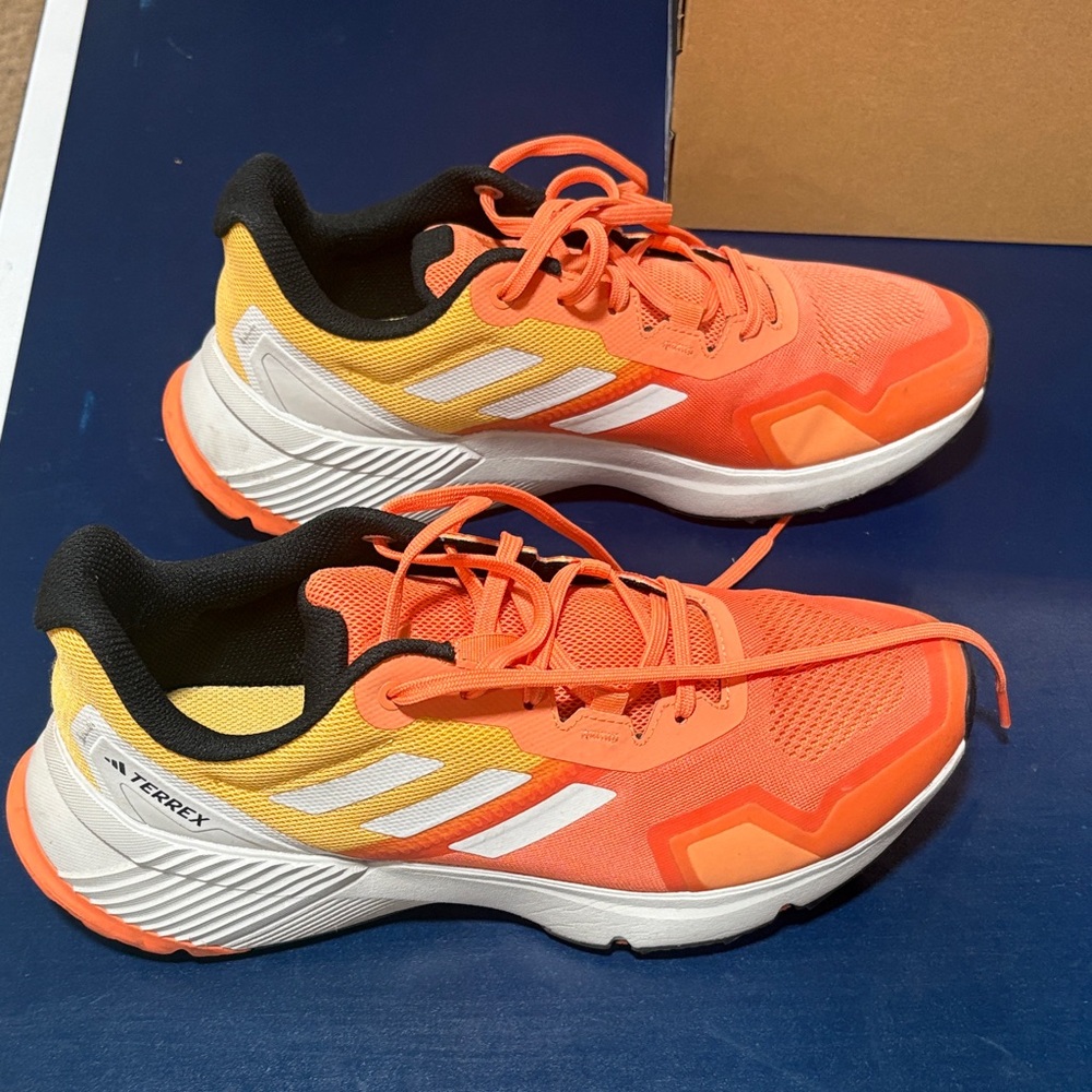 Adidas Terrex Orange and Yellow Athletic Shoes